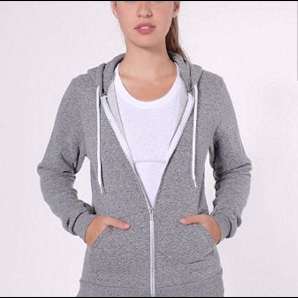 American Apparel | peppered charcoal fleece hoodie